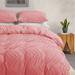 Kelly Clarkson Home Alsea Microfiber Reversible Duvet Cover Set Microfiber in Pink/Yellow | Twin Duvet Cover + 1 Standard Pillowcase | Wayfair
