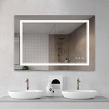 Zipcode Design™ Atherton Modern Frameless Anti-Fog LED Lighted Dimmable Wall Mounted Bathroom Vanity Mirror Metal | 40 H x 24 W x 1.96 D in | Wayfair