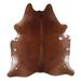 Brown 96 x 84 x 0.25 in Area Rug - Foundry Select Bhahadur Handmade Cowhide Novelty 7' x 8' Cowhide Area Rug in Cowhide, | Wayfair