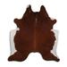 Brown/White 96 x 84 W in Area Rug - Foundry Select Bhahadur Handmade Cowhide Novelty 7' x 8' Cowhide Area Rug in Cowhide, | 96 H x 84 W in | Wayfair