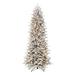 The Holiday Aisle® 9' H Green Realistic Artificial Fir Flocked/Frosted Christmas Tree w/ 600 Lights, Metal in Green/White | 50 W x 24.5 D in | Wayfair