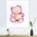 Redwood Rover Happy Valentine Day Cute Teddy II - Picture Frame Print on Canvas Canvas, Cotton in Pink/Red/White | 12 H x 8 W x 1 D in | Wayfair