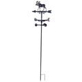 Millwood Pines Ulti Moose Black Garden Stake Outdoor Metal Weathervane Metal | 61.5 H x 13.5 W x 13.5 D in | Wayfair