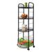 Rebrilliant 43.3" H x 12.2" W x 15.7" D Shelving Unit Storage Rack Steel in Black/Gray | 43.3 H x 12.2 W x 15.7 D in | Wayfair