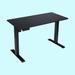 Inbox Zero Keeli Height Adjustable Standing Desk Wood/Metal in Black | 47.24 W x 23.62 D in | Wayfair FF03F184F575447797FABE008DFC6A31