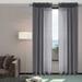 Eider & Ivory™ Senza Solid Color Sheer Rod Pocket Curtain Panels 84.0 H x 60.0 W in grayPolyester in Dark Gray | 60" W x 84" L | Wayfair