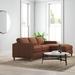 Brown Sectional - Wade Logan® Anko 94" Wide Leather Match Sofa & Chaise Leather Match | 34 H x 94 W x 64 D in | Wayfair