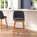 2 Pack Commercial Wood Counter Stools with Nail Trim