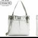 Coach Bags | Nwt Coach Ashley Leather Hippie Convertible Crossbody In White And Silver | Color: Silver/White | Size: When Flat 12.75” W X 11” H