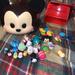 Disney Toys | Disney Tsum Tsum Mickey Mouse Storage Case And Tsum Tsum Character Lot | Color: Black/Red | Size: Osg