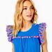 Lilly Pulitzer Dresses | Lilly Pulitzer, Ave Blue And Pink Pompom Tassel T-Shirt Dress, Women’s-M, Nwt | Color: Blue/Pink | Size: M