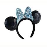 Disney Accessories | Disney 60th Diamond Anniversary Ears | Color: Black/Blue | Size: Os