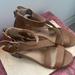 American Eagle Outfitters Shoes | American Eagle Tan Sandals Size 8 1/2 | Color: Gold/Tan | Size: 8.5