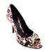 Gucci Shoes | Gucci Sz 7.5 Satin And Crystal Peep Toe Heels - Gorgeous! White/Purple/Orange | Color: Purple/White | Size: 7.5