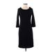 Talbots Casual Dress - Sheath: Black Solid Dresses - Women's Size 4