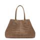 Liebeskind Berlin Croco Chelsea Handtasche, Praline, Large H x W x D (cm): 32 x 48 x 16