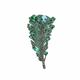 SERVE ONLY Antique Peacock Feather Brooch Pin for Men Women Green Crystal Sparkly Leaf Corsage with Gift Box