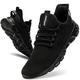 Linenghs Mens Running Trainers Walking Tennis Sports Shoes Gym Casual Ligthweight Sneakers Black 7