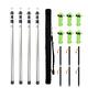 SUFTMUOL Telescoping Tarp Poles Set of Four, Adjustable Aluminum Rods for Tent Fly Camping Shelter Awning RV Car & Motorcycle Camping, Portable, Lightweight Replacement Tent Poles with Zipper Bag