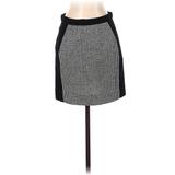 J.Crew Factory Store Wool Skirt: Black Jacquard Bottoms - Women's Size 00