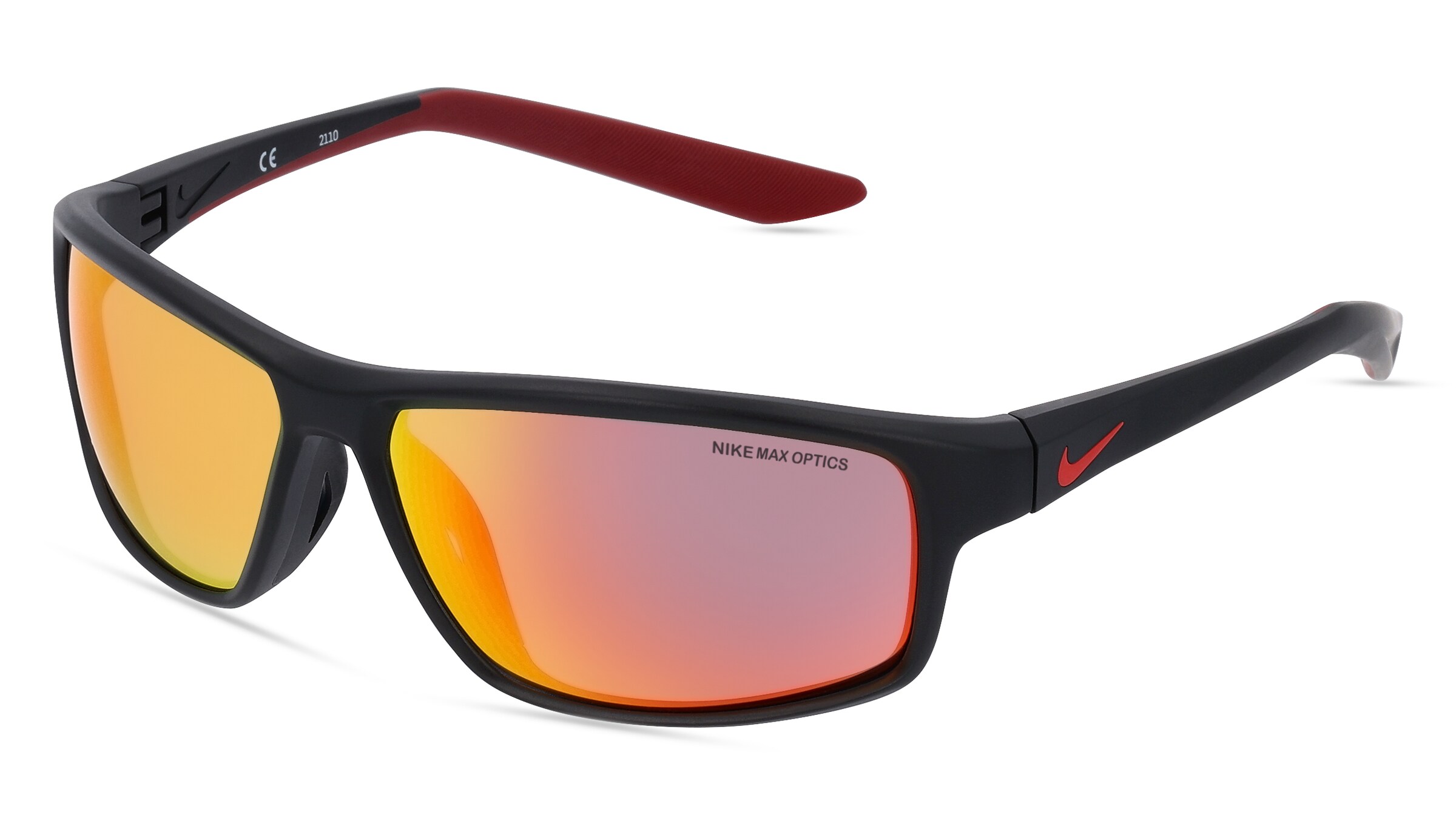 Nike RABID 22 M DV2153 Unisex-Sonnenbrille Vollrand Quadratisch Kunststoff-Gestell, Schwarz