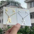 Acier inoxydable A-Z Alphabet Initiale Collier pour Femmes Enfants Personnaliser Bijoux 26 Lettre