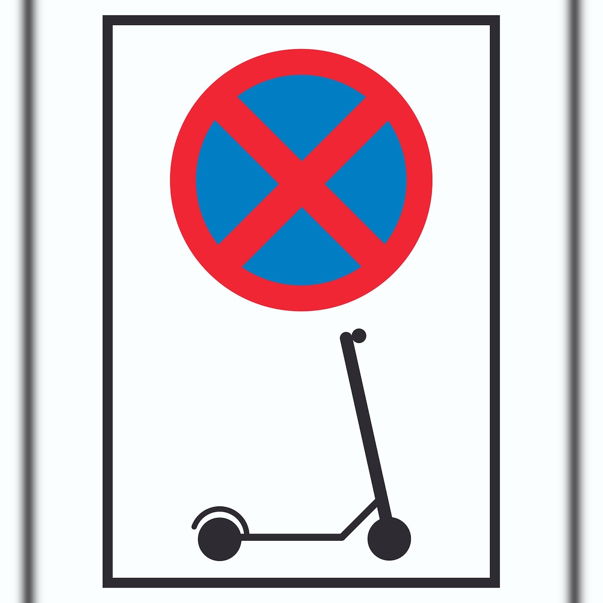 HB-Druck E- Scooter Parken verboten Schild Elektro -Tretroller Roller A0 (841x1189mm) Image