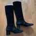 Coach Shoes | Knee High Black Suede Boots | Color: Black | Size: 7.5