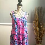 Lilly Pulitzer Dresses | Lilly Pulitzer Loro Swing Dress Size Medium, Nwt. | Color: Blue/Pink | Size: M