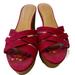 Kate Spade Shoes | Kate Spade Fuchsia Wedge Sandal Size 9.5 B | Color: Pink | Size: 9.5