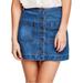 Free People Skirts | Free People High Rise Jean Mini Skirt | Color: Blue | Size: 27