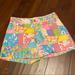 Lilly Pulitzer Shorts | Lilly Pulitzer Patch Print Shorts Sz 0 | Color: Pink/Yellow | Size: 0