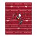 Tampa Bay Buccaneers 60'' x 80'' Logo Stripe Flannel Fleece Blanket