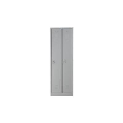PROREGAL Garderobenspind Camel | 2-Fächer| HxBxT 180x60x50 cm | Zylinderschloss | Grau Image
