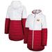 Women's MSX by Michael Strahan White/Burgundy Washington Commanders Willow Quilted Hoodie Full-Zip Jacket