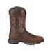 Durango Boot Maverick XP Steel Toe Western Waterproof 11 inch Work Boot - Men's Burly Brown 10 Wide DDB0206-10-W