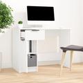 vidaXL Desk White 100x50x75 cm Engineered Wood