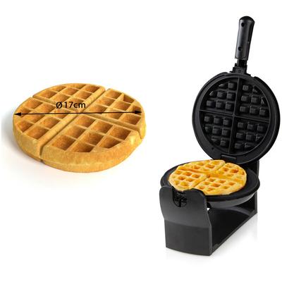 Kleines Waffeleisen 180° drehend Ø17cm für runde, dicke belgische Waffeln, 1000W Image