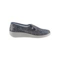 Slipper CLASSIC Gr. 39, blau (marine, geblümt) Damen Schuhe Slip ons