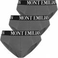 MONT EMILIAN "Avignon" Herren Slip 3er-Pack grau