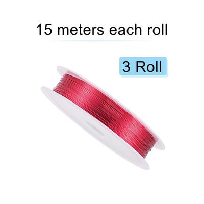 Copper Wire Resistant Beading Wires, 3 Rolls