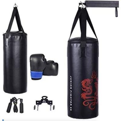 5 Pieces 40Lbs Filled Punching Boxing Set with Jump Rope and Gloves - 28" x 10" x 10" (L X W X H)