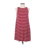 Old Navy Casual Dress - A-Line Crew Neck Sleeveless: Red Print Dresses - Women's Size Small