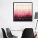 East Urban Home 'Art Deco Triangle Ombre' Graphic Art Print on Canvas Canvas, Cotton in Black/Pink/White | 18" H x 18" W x 1.5" D | Wayfair