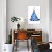 East Urban Home Chevro by Cate Odson - Gallery-Wrapped Canvas Giclée Print in Blue/White | 18 H x 12 W in | Wayfair URBH7125 38302310