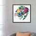 East Urban Home Floral Skull Series 'ST I' Graphic Art Print on Canvas in Black/Blue/Green | 26 H x 26 W x 1.5 D in | Wayfair