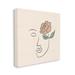 Stupell Industries Floral Outline Casual Doodle Abstract Woman Face by JJ Design House LLC - Wrapped Canvas Graphic Art Canvas | Wayfair