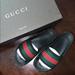Gucci Shoes | Gucci Rubber Slide Sandal | Color: Black/Green | Size: 6