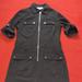 Michael Kors Dresses | Michael Michael Kors Women's Lock Zip Shirtdress S | Color: Black/Silver | Size: S