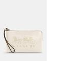 Coach Bags | Coach Bag Vintage Vanilla Cream Zip Wristlet Horse Carriage Leather Handbag New | Color: White | Size: Os